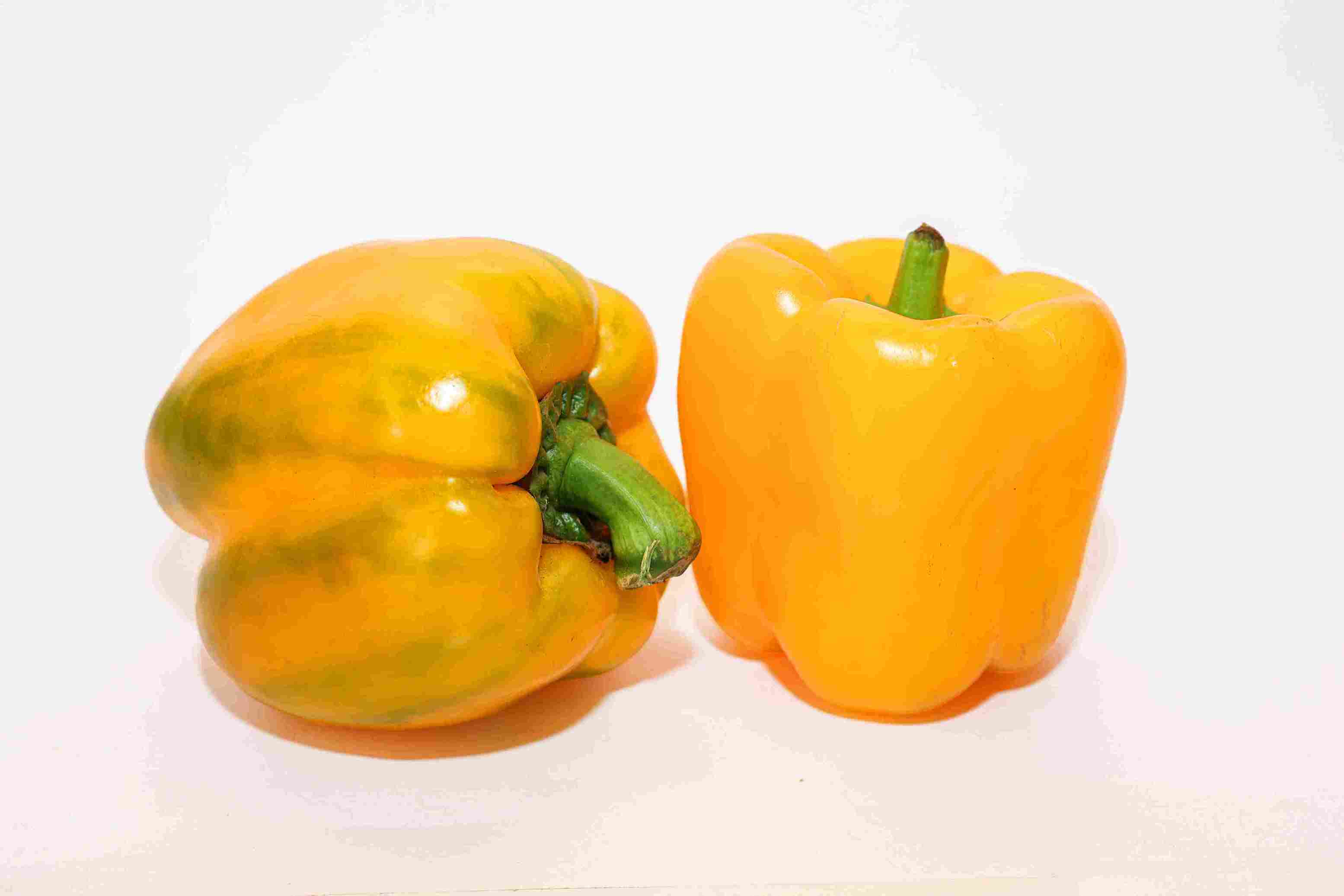 Yellow colored peppers